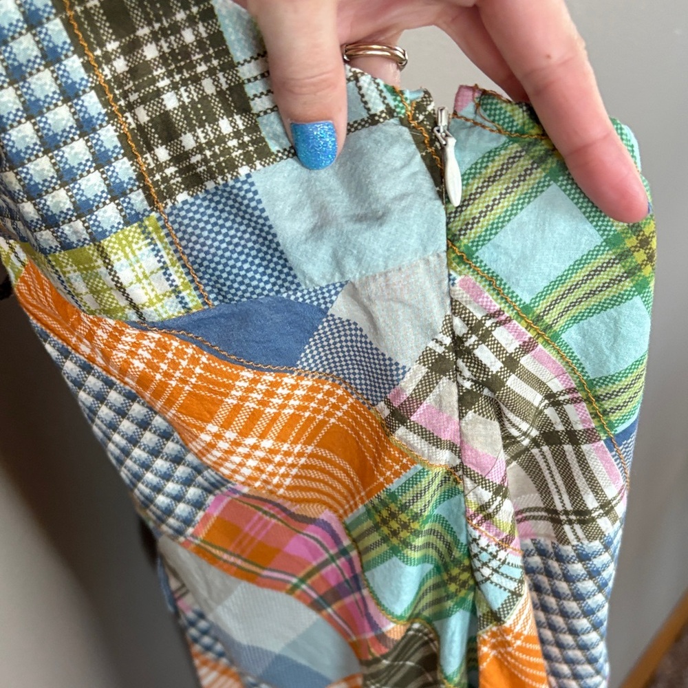 Danny Madras BDG Vibrant Patchwork Halter Dress Vintage Inspired 100% Cotton - Picture 9 of 14
